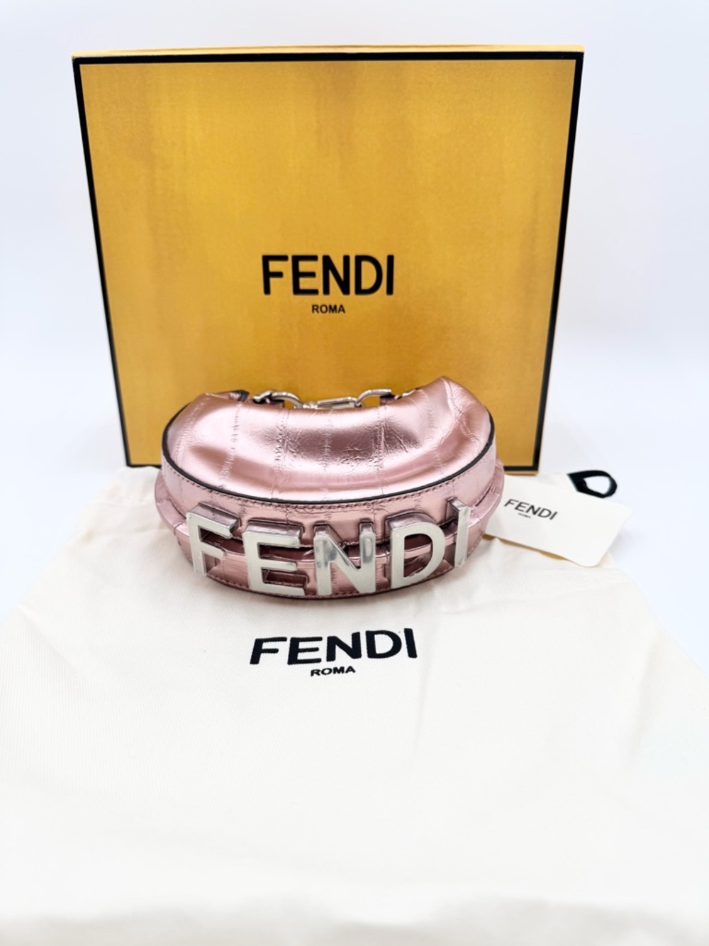 ULTRA RARE Fendi Eel Skin Fendigraphy Nano Bag